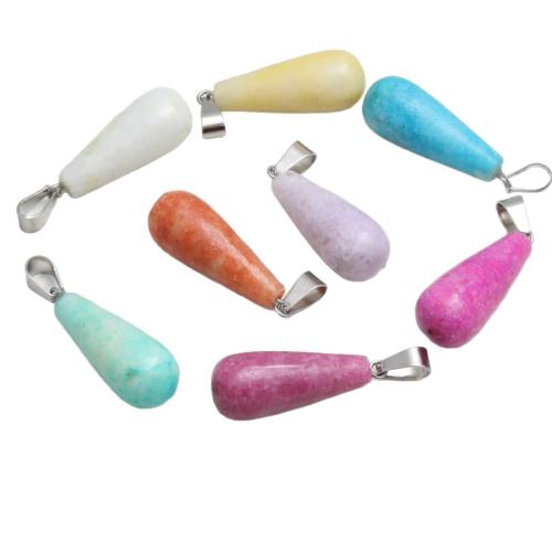 Gemstone Jewelry Pendants, Natural Stone, Teardrop, DIY 