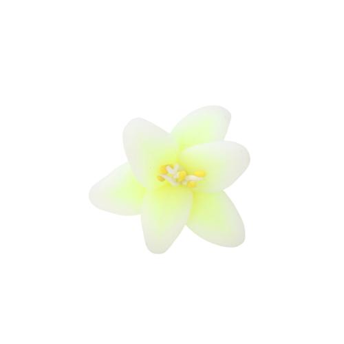 Polymer Clay Flower Beads, DIY, yellow Approx 2mm 