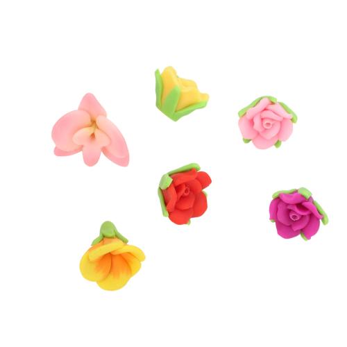 erles fimo en fleur, argile de polymère, DIY & styles différents pour le choix Environ 2mm, Vendu par PC[