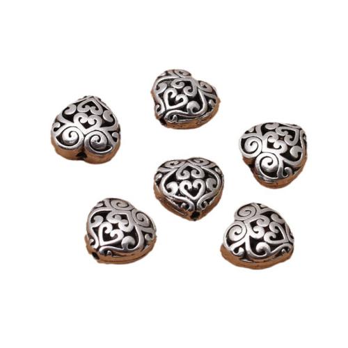 Perles intercalaires en alliage de zinc, coeur, Placage, DIY & creux Vendu par PC[