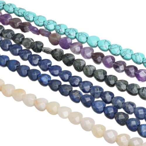 Perles de pierre gemme unique, coeur, DIY & différents matériaux pour le choix & normes différentes pour le choix & facettes, Vendu par brin