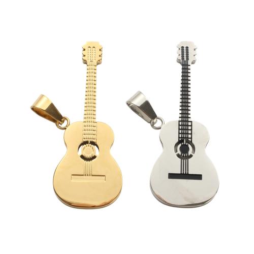 Acier inoxydable Instrument de musique \u0026 Remarque Pendentif, Acier inoxydable 304, guitare, Placage, DIY, plus de couleurs à choisir Vendu par PC