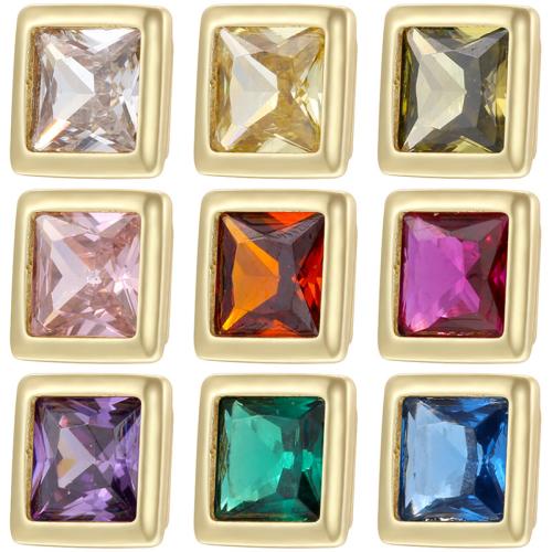 Perles en laiton strass, cadre, Placage de couleur d'or, DIY & avec strass, plus de couleurs à choisir Vendu par PC[