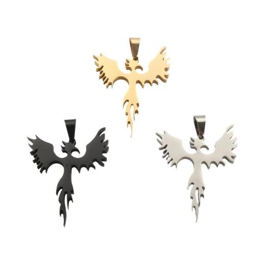 Stainless Steel Pendants, 304 Stainless Steel, Phoenix, plated, DIY 