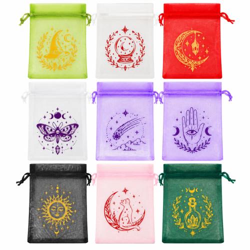 Organza Drawstring Bag, mixed pattern [