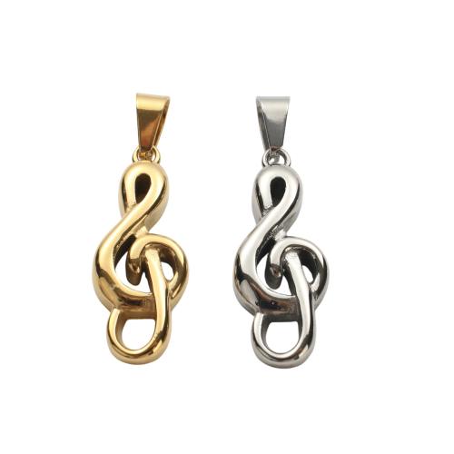 Acier inoxydable Instrument de musique \u0026 Remarque Pendentif, Acier inoxydable 304, note de musique, Placage, DIY, plus de couleurs à choisir Vendu par PC