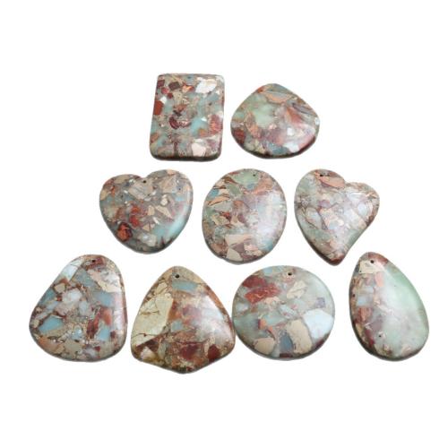 Impression Jasper Pendants, polished, DIY 