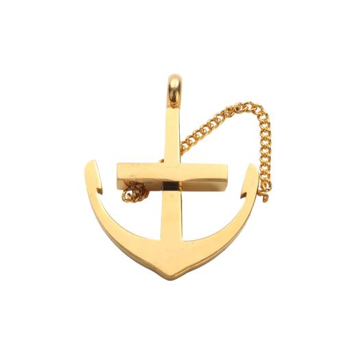 Roue de navire en acier inoxydable et pendentif d’ancrage, Acier inoxydable 304, ancre, Placage de couleur d'or, DIY Vendu par PC