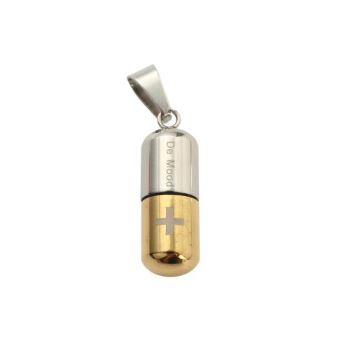 Cinerary Casket Pendant, 304 Stainless Steel, plated, DIY 