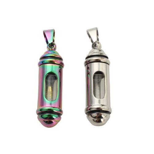 Cinerary Casket Pendant, 304 Stainless Steel, plated, DIY & transparent 