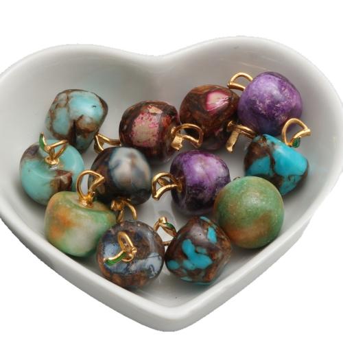 Impression Jasper Pendants, Apple, polished, DIY 