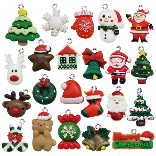Resin Christmas Pendant, Christmas Design & DIY & epoxy gel, size 10-30mm 