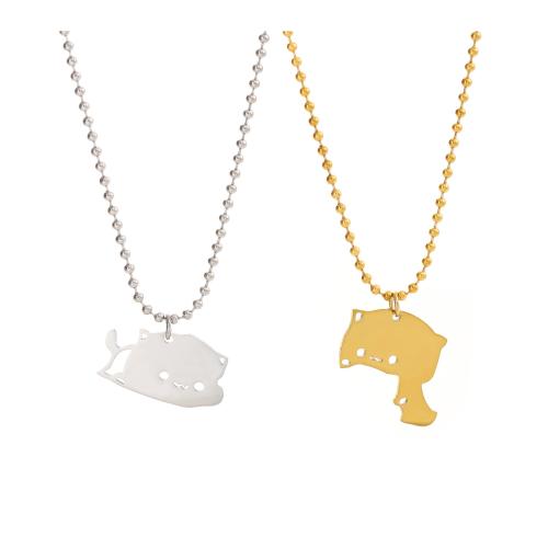 Stainless Steel Jewelry Necklaces, plated, 2 pieces & fashion jewelry & ball chain & for woman Approx 55 cm 