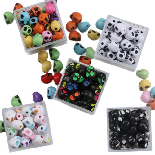 Halloween Jewelry Bead, Acrylic, Skull, Halloween Design & DIY & enamel 