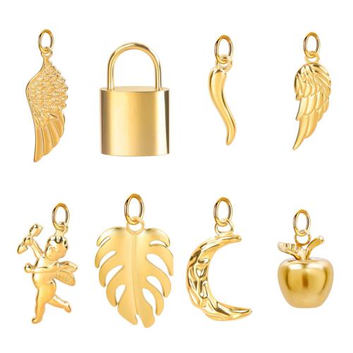 Stainless Steel Pendants, 304 Stainless Steel, plated, DIY 