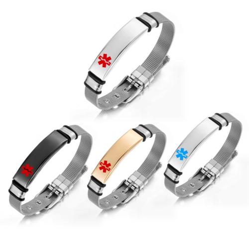 Acier inoxydable 304 bracelet, Placage, unisexe & réglable, plus de couleurs à choisir Environ 22.5 cm, Vendu par PC[
