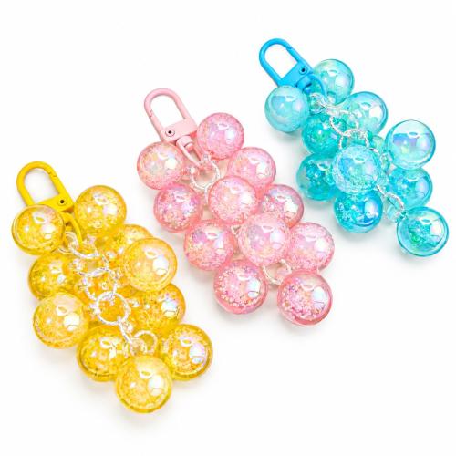 Acrylic Key Clasp, Grape, handmade, Unisex 92.7mm 