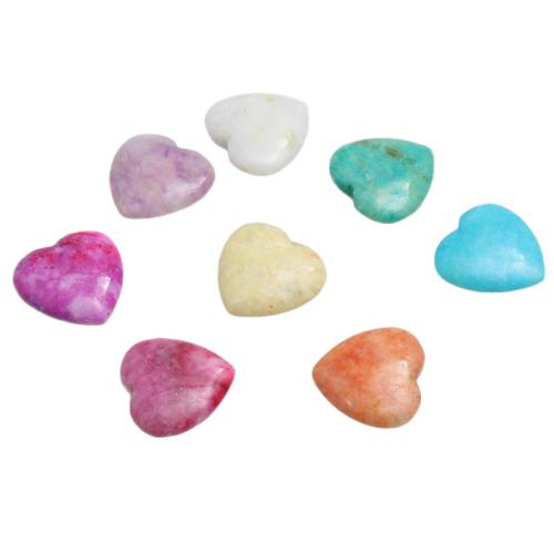 Single Gemstone Beads, Natural Stone, Heart, dyed & DIY & no hole 