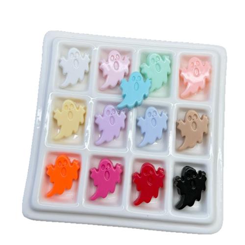 Halloween Jewelry Bead, Acrylic, Ghost, injection moulding, Halloween Design & DIY & solid color Approx 3mm, Approx  