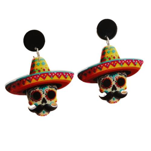Acrylic Drop Earring, printing & for woman 