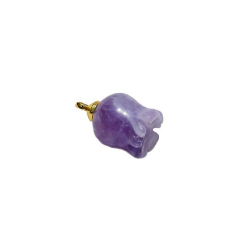 Gemstone Jewelry Pendants, Flower, Carved, DIY 