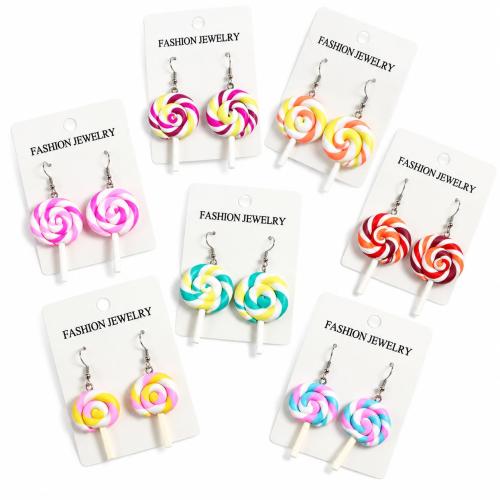 Resin Drop Earring, Lollipop, cute & for woman 