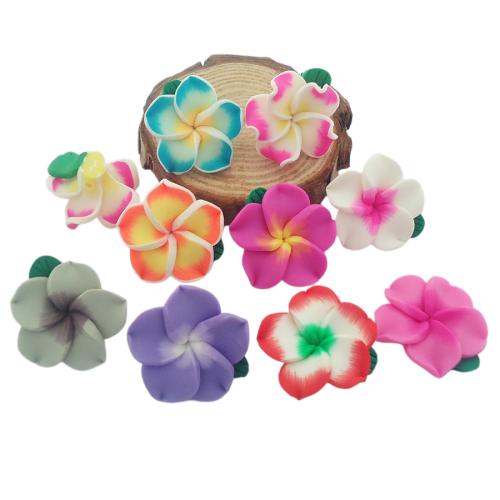 Polymer Clay Flower Beads, handmade, DIY 
