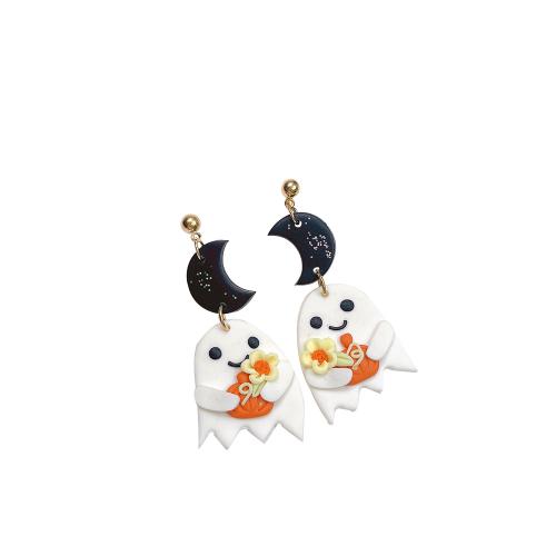 Polymer Clay Drop Earring, Halloween Jewelry Gift & for woman 