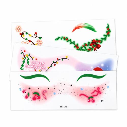 タトゥーステッカー, ペーパー, ウォータートランスファーペイント, クリスマスデザイン, 無色 売り手 パソコン
