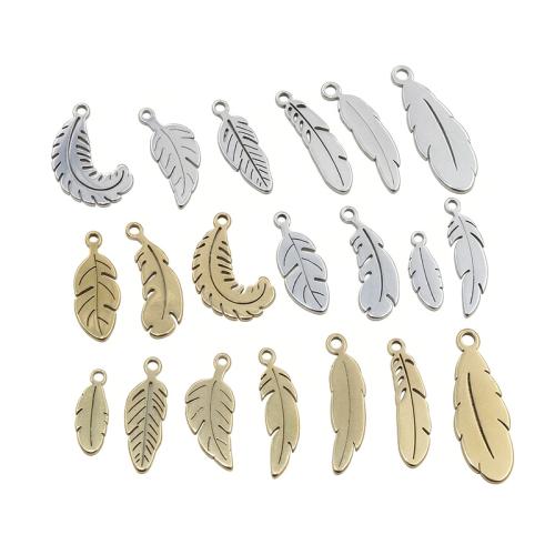 Stainless Steel Leaf Pendants, 304 Stainless Steel, Vacuum Ion Plating, DIY 