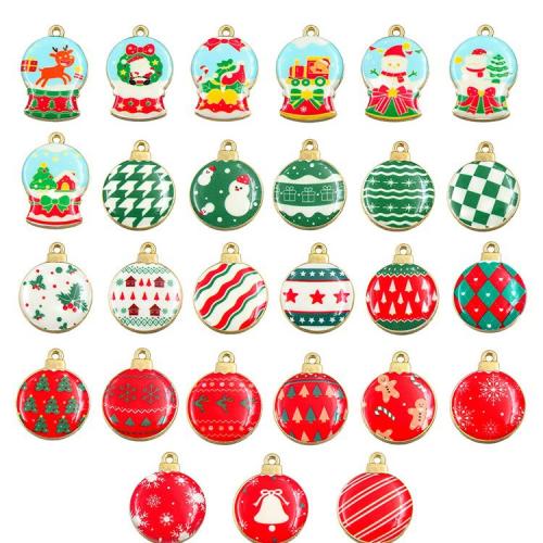 Zinc Alloy Christmas Pendants, KC gold color plated, Christmas Design & DIY & enamel 