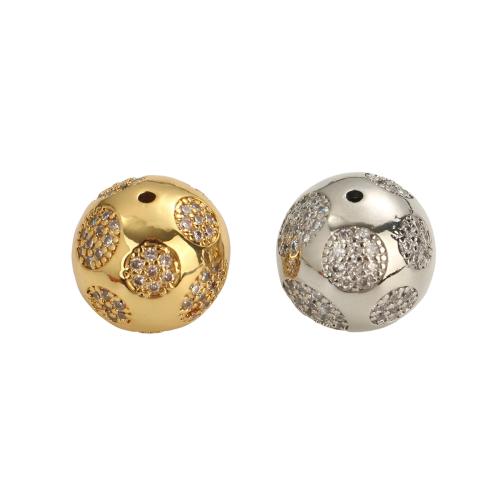 Entretoise de perles en laiton, Rond, Placage, DIY & pavé de micro zircon, plus de couleurs à choisir, 18.9mm Environ 2mm, Vendu par PC[