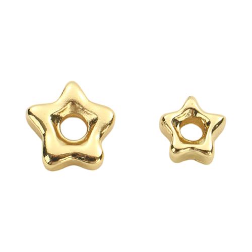Entretoise de perles en laiton, étoile, Plaqué d'or, DIY & normes différentes pour le choix Environ 2mm, Vendu par PC