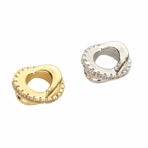 Entretoise de perles en laiton, Placage, DIY & pavé de micro zircon, plus de couleurs à choisir Environ 4.5mm, Vendu par PC