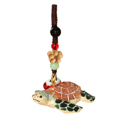 Wood Decoration, Turtle, Carved 