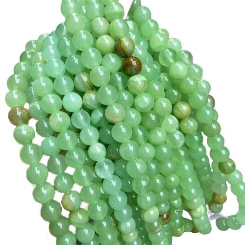 Single Gemstone Beads, Green Jade, Round, dyed & DIY 