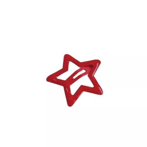 Iron Hair Snap Clip, Girl & enamel, 30mm 