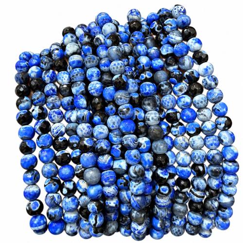 Natural Fire Agate Beads, Round, polished, DIY 