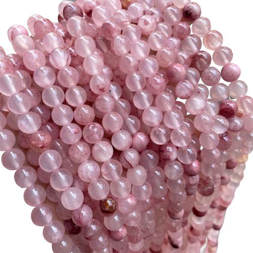 Dyed Jade Beads, Green Jade, Round, DIY pink 