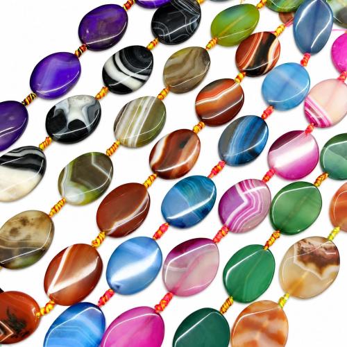 Agate Beads, Landscape Agate, Flat Oval, mirror polish, DIY & stripe Approx 