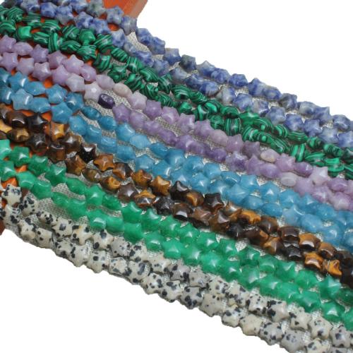 Single Gemstone Beads, Star, mirror polish, DIY Approx 38 cm 