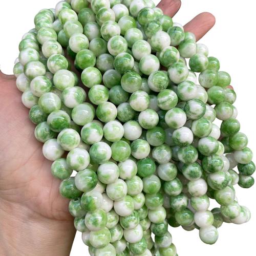 Single Gemstone Beads, Persian Jade, Round, DIY Approx 38 cm 