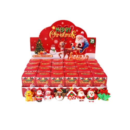 PVC Plastic Decoration, random style & Christmas Design & Unisex, multi-colored 