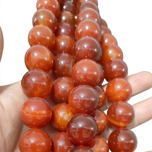 Natural Red Agate Beads, Round, DIY, 18mm Approx 38 cm 