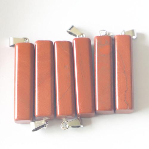 Red Jasper Pendants, Rectangle, random style & DIY, red 