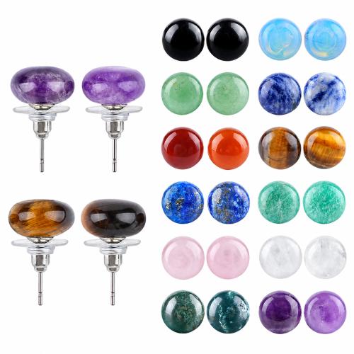 Gemstone Stud Earring, fashion jewelry & Unisex 