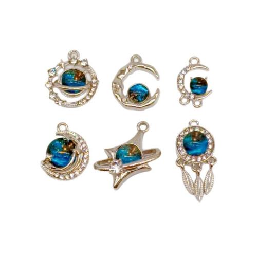 Titanium Steel Pendants & enamel & with rhinestone 
