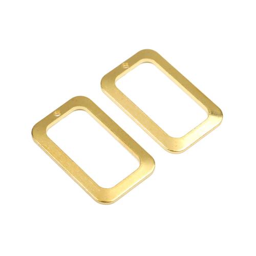 Brass Jewelry Pendants, Rectangle, DIY & hollow, original color 