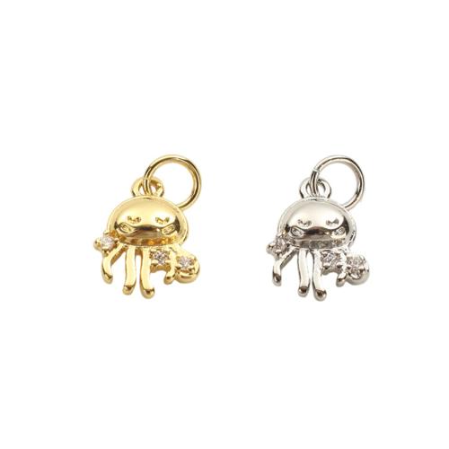 Cubic Zirconia Micro Pave Brass Pendants, plated, DIY & micro pave cubic zirconia Approx 3.5mm 