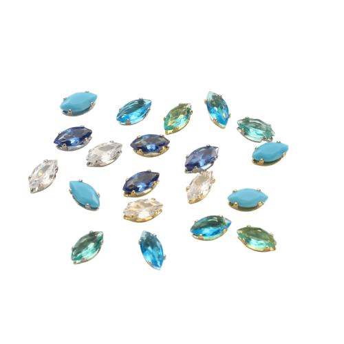 Kubischer Zirkonia Messing Perlen, Tropfen, plattiert, DIY & mit kubischem Zirkonia, keine, 8x4x4mm, verkauft von PC